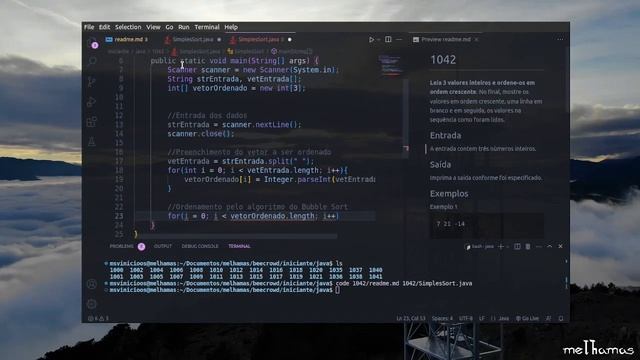 UPANDO EM JAVA NO #BEECROWD - Resolvendo o exercício #1042 смотреть онлайн