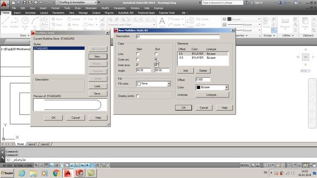 64) AUTOCAD MULTİLİNE STYLE SETTİNGS смотреть онлайн