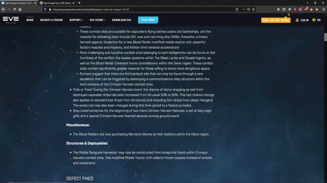 Crimson Harvest Event Patch Notes - 90% Drop Rate! Eve Online 2020 смотреть онлайн
