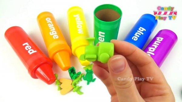 Learn Names Animals & Animal Sounds with Pencil Surprises Toys | Learn Colors with Crayons Surprise