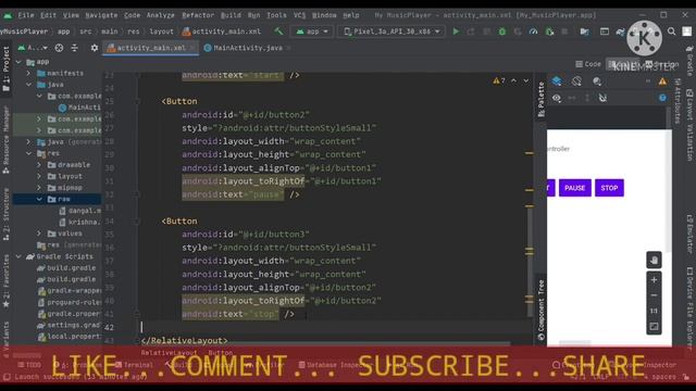 ANDROID DEVELOPMENT : PRACTICAL 03- HOW TO DEVELOP SIMPLE AUDIO PLAYER IN ANDROID STUDIO USING JAVA смотреть онлайн