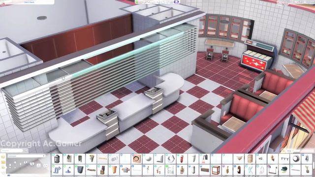 ?Retro Diner - Oasis Spring Restaurante - The Sims 4 - Speed Build (NoCc)
