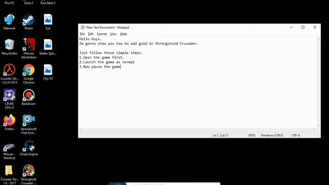 Stronghold Crusader/C&C Generals Cheat 100% works GOLD HACK with CHEAT ENGINE . смотреть онлайн