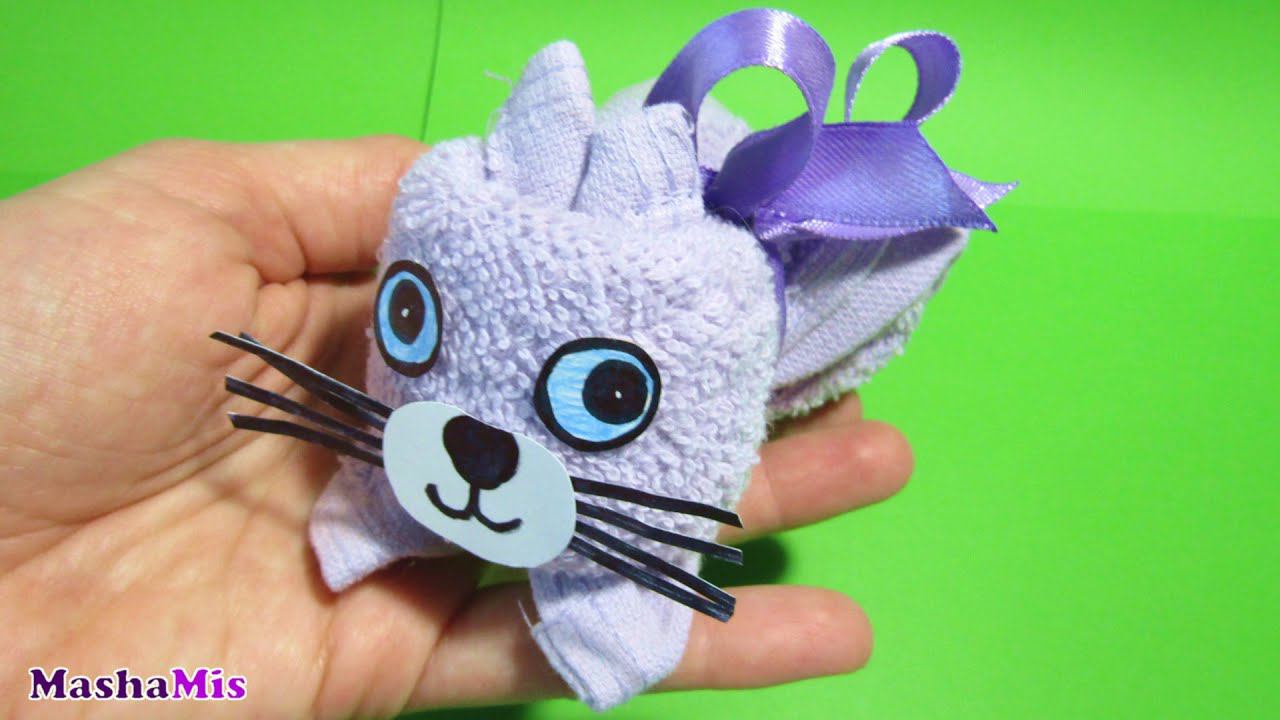 КАК красиво ПОДАРИТЬ ПОЛОТЕНЦЕ/котенок смотреть онлайн