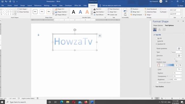 How to Add Gradient Fill Color into Text in Word смотреть онлайн