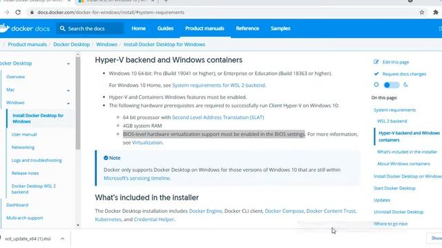 Docker Desktop installation in Windows 10 Pro смотреть онлайн
