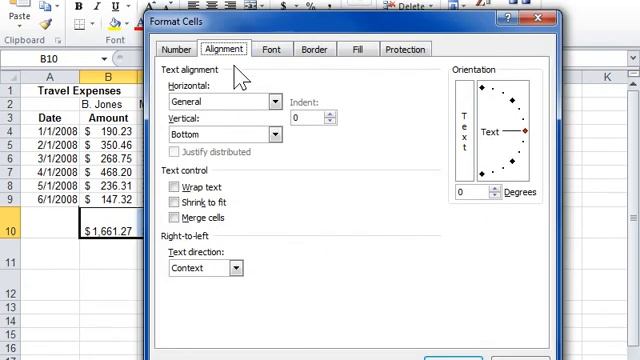 Excel 2010 Align Data at the Top, Center, or Bottom of a Cell смотреть онлайн