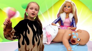 Беби Бон Хлоя на массаже✨ Ухаживаем за Куклой Беби Борн