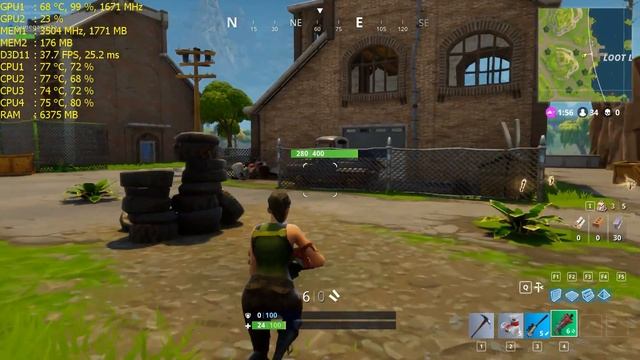 Fortnite Battle Royale i5 7300HQ GTX 1050 Epic Settings Gameplay смотреть онлайн