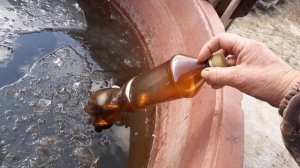 Готовлю ёмкость с водой к зиме.