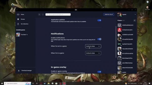 EA App - How To Adjust Notifications Settings