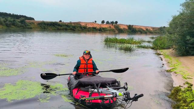 Байкрафтинг на Оке ниже переправы в с. Троица смотреть онлайн