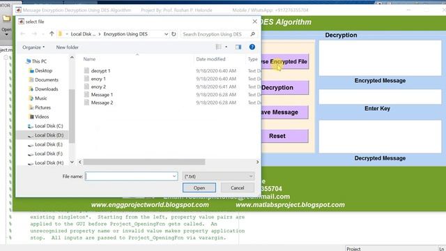 DES Message Encryption Using Matlab Project Source Code - Encryption Decryption Using DES Algorithm смотреть онлайн