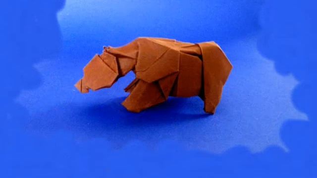 Origami Grizzly Bear Cub by Barth Dunkan. смотреть онлайн