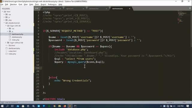 PHP Development Login System With Database Part-02 | How To Check Login Credentials | in - Hindi смотреть онлайн