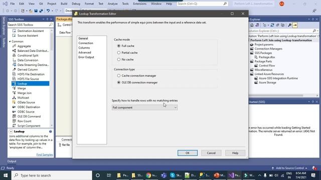 11 Left join using Lookup transformation | SSIS lookup transformation смотреть онлайн