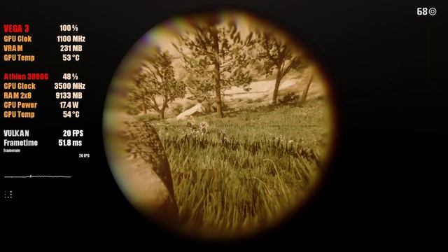 Red Dead Redemption 2 VEGA 3 | AMD Athlon 3000G + 16 GB RAM смотреть онлайн