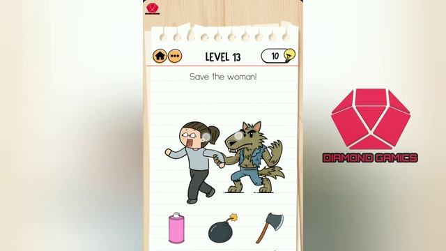 Brain Test 2 Monster Hunter Joe Level 13 save the woman смотреть онлайн