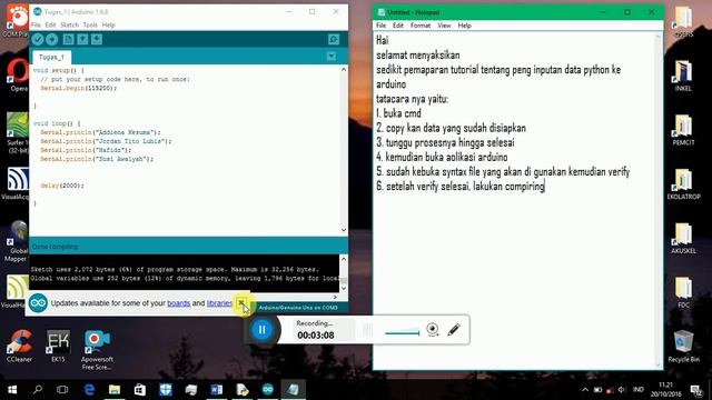 Tutorial Input Data Python ke Arduino смотреть онлайн