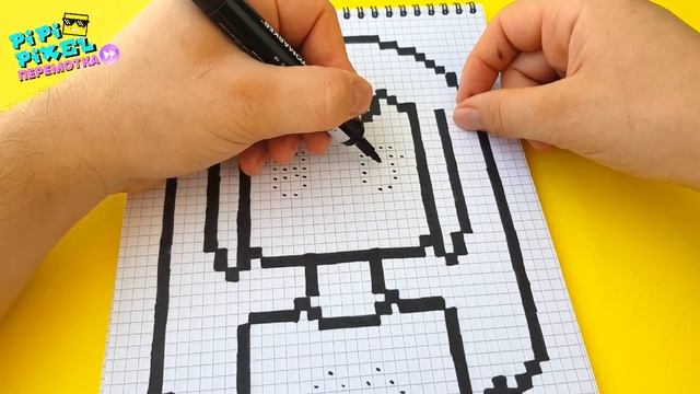 ПЕРЕМОТКА: РАДУЖНАЯ ДЕВОЧКА АНИМЕ РИСУНКИ ПО КЛЕТОЧКАМ ! КАК НАРИСОВАТЬ PIXEL ART ANIME Rainbow
