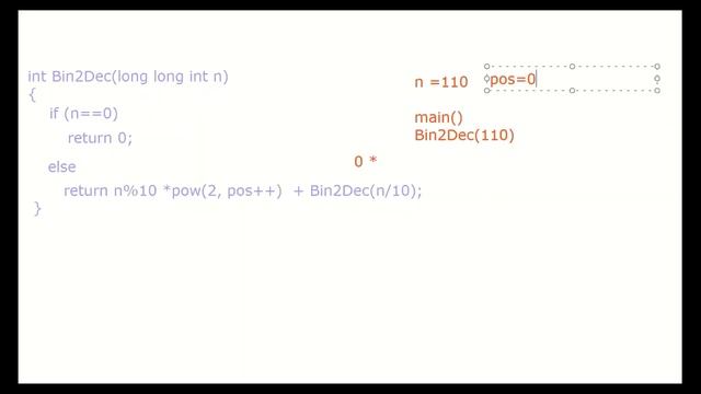 Implement recursive function to convert binary to decimal. смотреть онлайн