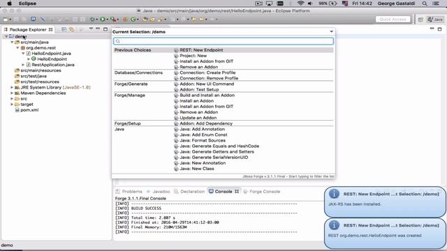 Creating WildFly Swarm Microservices using JBoss Forge смотреть онлайн