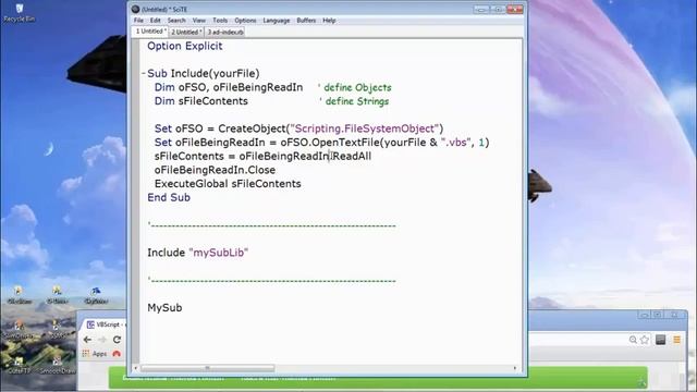 VBScript - Call a Function in another file смотреть онлайн
