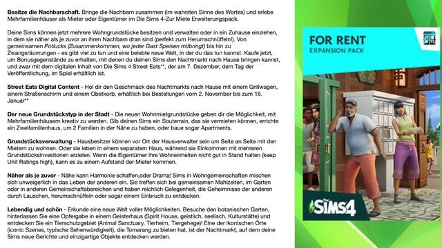LEAK zum neuen Pack! ? Features, Release & Cover zum Die Sims 4 Zur Miete Erweiterungspack! смотреть онлайн