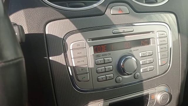 Разблокировка магнитолы Ford focus 2.Модель 6000 CD.V -код. смотреть онлайн