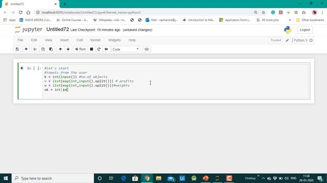 Fractional Knapsack | Greedy Method| Step by Step in Python смотреть онлайн