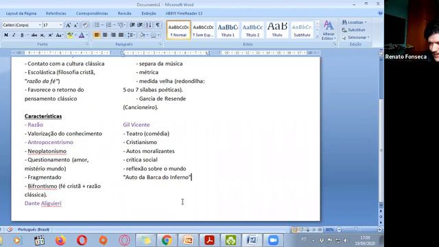 Humanismo e Renascimento - Literatura