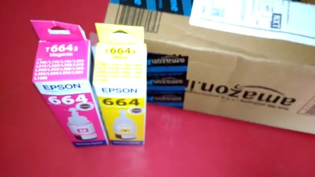 Duplicate Epson Ink Bottles All Colors (T6641-B,T6642-C,T6643-M,T6644-Y) - 70 ml each Unboxing смотреть онлайн