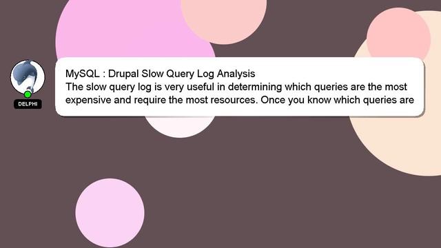 MySQL : Drupal Slow Query Log Analysis смотреть онлайн