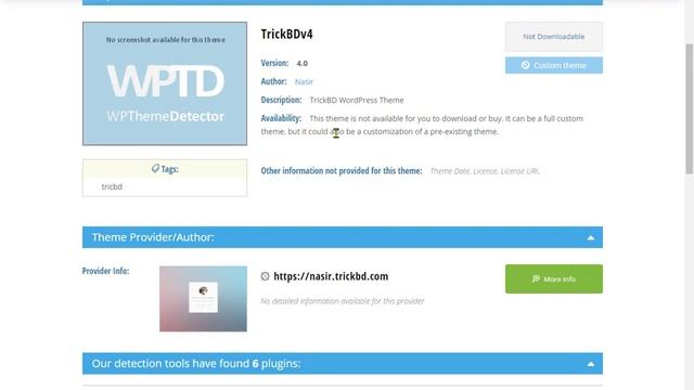 WordPress theme Detector смотреть онлайн
