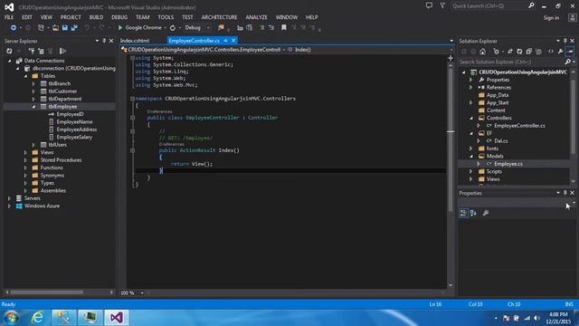 MVC Training Part 24 CRUD operation using Angularjs Entityframework in asp net mvc part1 смотреть онлайн