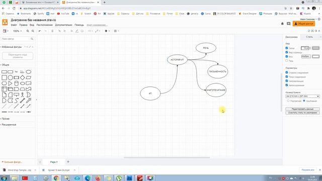 Сервис DRAW.IO - создаем интеллект-карту онлайн