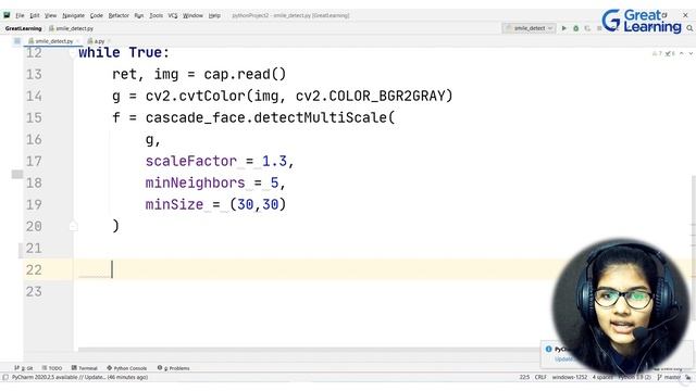 Smile Detection Project using Python OpenCV | Great Learning смотреть онлайн