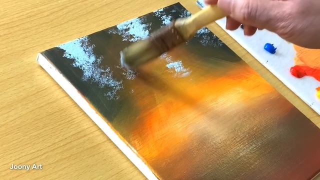 Painting A Forest / Acrylic Painting For Beginners / STEP By STEP