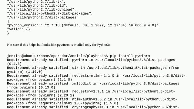 Ansible and Jenkins: "winrm is not installed: cannot import name utils смотреть онлайн