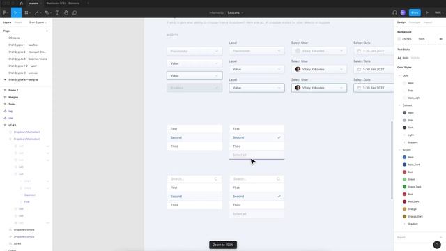 Курс по UI/UX-дизайну, урок 9: поле Select и выпадающие списки в Фигме, дизайн Datepicker смотреть онлайн