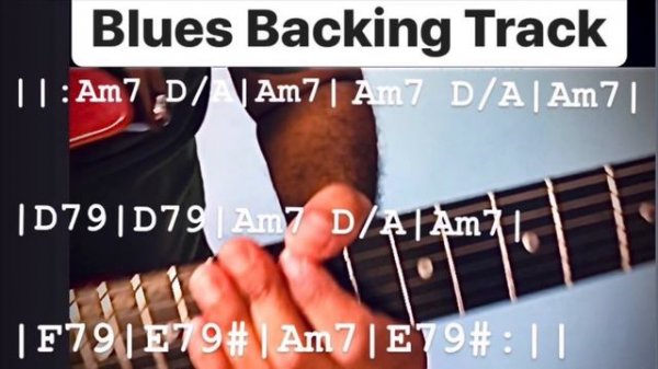 Blues Backing Track in Am
