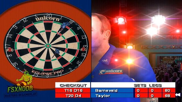 Van Barneveld vs Taylor - PDC World Championship Darts PS2 Remastered Gameplay 4K смотреть онлайн