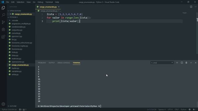 20.- Curso Python 3 | Función Range y Función Enumerate смотреть онлайн