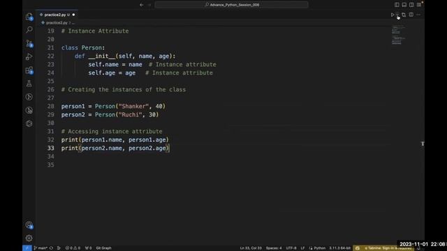 Advance Python - 007 | Class Attributes and Object Attributes in Python | Instance Attributes Pytho смотреть онлайн