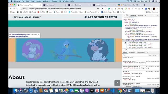 Centered (vertical et horizontal) sous Flexbox et Bootstrap 4 смотреть онлайн