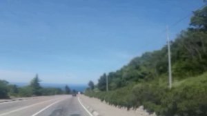 Ялта. Таймлапс. За полторы минуты. По ЮБШ (южно/бережному шоссе) в Севастополь. Весна 2024. Крым.