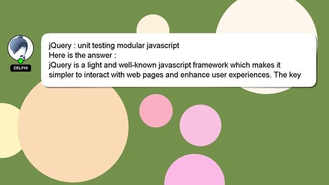 jQuery : unit testing modular javascript смотреть онлайн