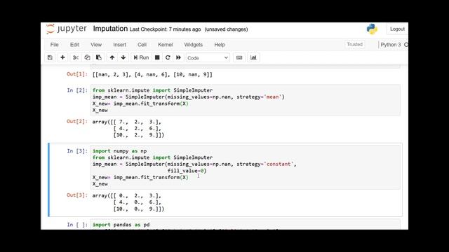 Methods to Replace missing values (imputation) in scikit-learn смотреть онлайн