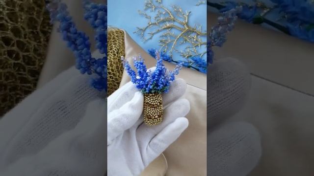 Lavender Flower Bouquet Brooch Pin. Lavender Jewelry. Lavender brooch Pin. Брошь лаванда смотреть онлайн