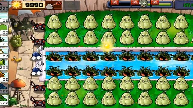 Using Tangle Kelp and Squash Dave Successfully defended it's base , Plants vs Zombies Tricks to Win смотреть онлайн